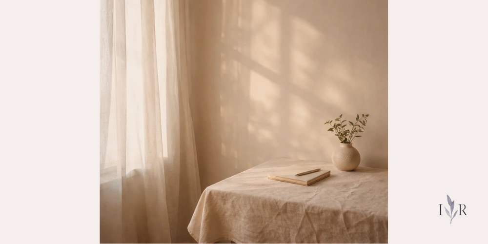 mindfulness in daily life with soft sunlight and quiet minimal space