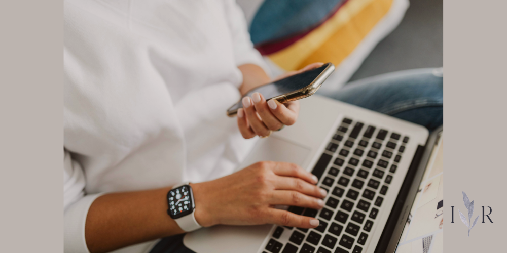 constant notifications checking phone while working on laptop